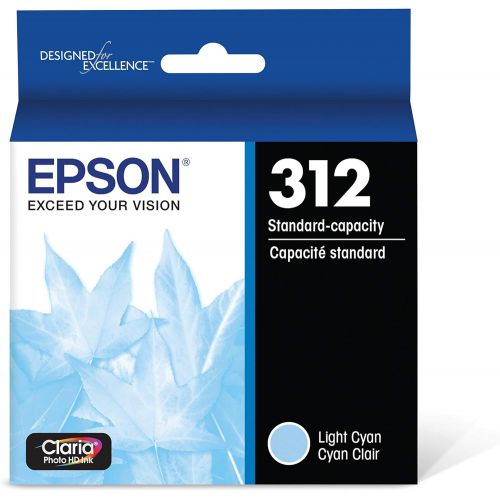 엡손 Epson T312 Claria Photo HD -Ink Standard Capacity Light Cyan -Cartridge (T312520-S) for select Epson Expression Photo Printers