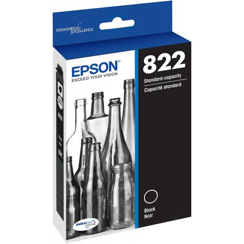 엡손 Epson T822 DURABrite Ultra Ink Standard Capacity Black Cartridge (T822120-S) for Select Epson Workforce Pro Printers