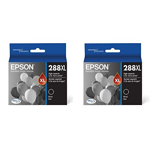 엡손 Epson T288XL120 288XL Expression Home XP-330 340 430 434 440 446 Ink Cartridge (Black) in Retial Packaging - 2 Pack