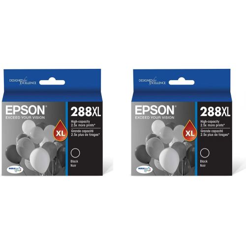 엡손 Epson T288XL120 288XL Expression Home XP-330 340 430 434 440 446 Ink Cartridge (Black) in Retial Packaging - 2 Pack