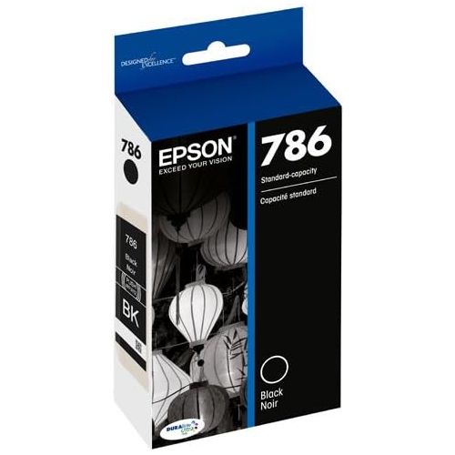 엡손 Epson T786 DURABrite Ultra -Ink Standard Capacity Black -Cartridge (T786120-S) for Select Epson Workforce Printers