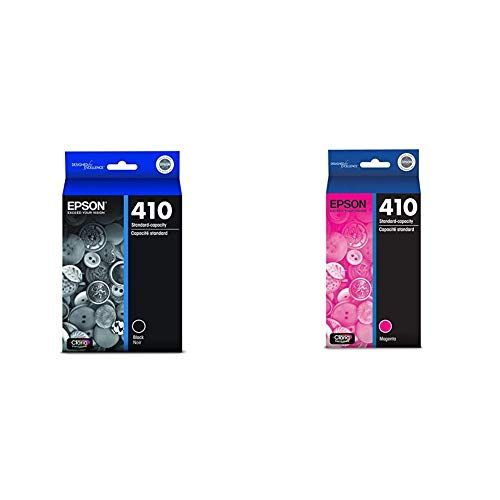 엡손 Epson 410 Ink Cartridge, Black & T410320-S Claria Premium Magenta Ink