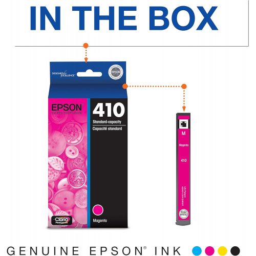 엡손 Epson 410 Ink Cartridge, Black & T410320-S Claria Premium Magenta Ink