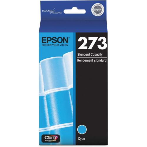 엡손 Epson T273220 (273) Claria Ink Cartridge (Cyan) in Retail Packaging
