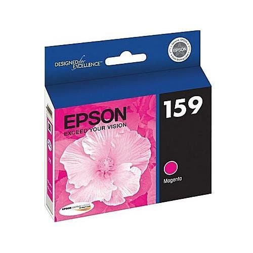 엡손 Epson T159320 Magenta UltraChrome Hi-Gloss 159 Ink Cartridge for Epson Stylus Photo R2000 Ink Jet Printer OEM