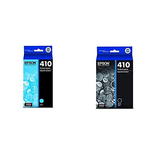 엡손 Epson T410220 Claria Premium Cyan Ink & 410 Ink Cartridge, Black