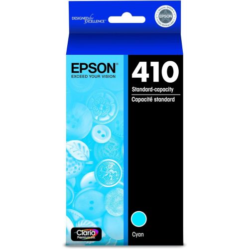 엡손 Epson T410220 Claria Premium Cyan Ink & 410 Ink Cartridge, Black