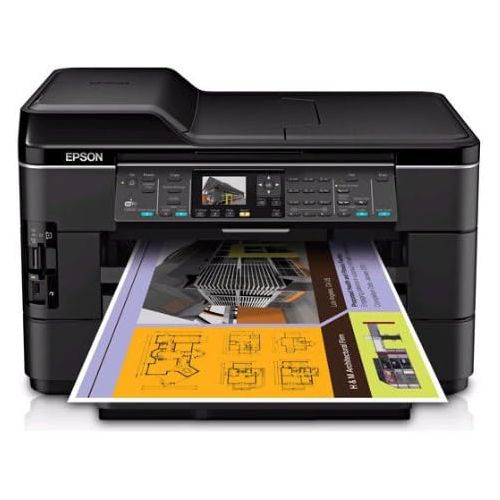 엡손 Epson WorkForce WF-7520 Wireless All-in-One Wide-Format Color Inkjet Printer, Scanner, Copier, Fax (C11CB58201)
