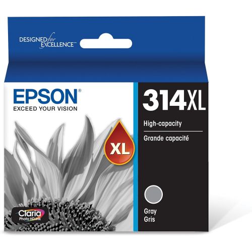 엡손 Epson T312XL320 Claria Photo HD Magenta High Capacity Cartridge Ink & T314XL Claria Photo HD Ink - Gray (T314XL Gray)