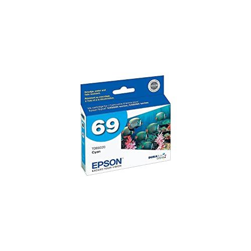 엡손 Epson 69 Durabrite Standard Ink Cartridge (Cyan) in Retail Packaging