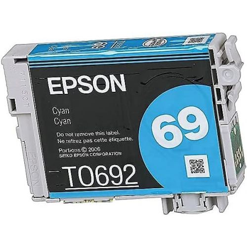 엡손 Epson 69 Durabrite Standard Ink Cartridge (Cyan) in Retail Packaging