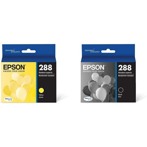 엡손 Epson T288420-S DURABrite Ultra Yellow Standard Capacity -Cartridge -Ink & T288120-S DURABrite Ultra Black Standard Capacity -Cartridge -Ink