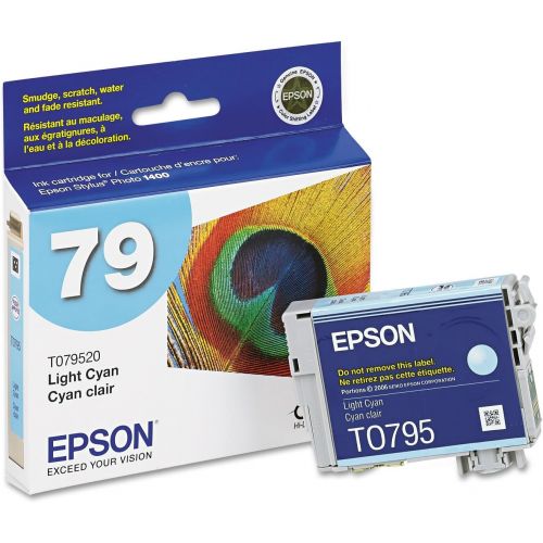 엡손 Epson T079520 OEM Ink - (79) Stylus Photo 1400 Artisan 1430 Claria High Capacity Light Cyan Ink (800 Yield) OEM