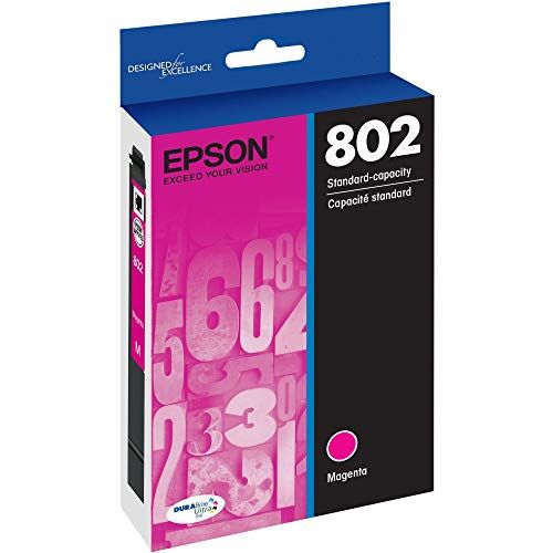 엡손 Epson T802 DURABrite Ultra -Ink Standard Capacity Magenta -Cartridge (T802320-S) for select Epson WorkForce Pro Printers