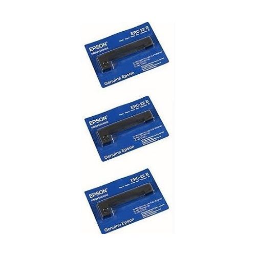 엡손 Genuine Epson 3-Pack Black Ribbon Cartridge For: M-180, M-181, M-183, M-185 ERC-22B (E65103)