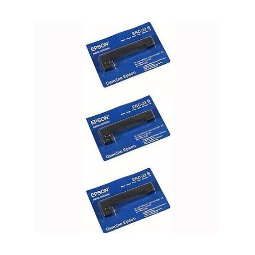 엡손 Genuine Epson 3-Pack Black Ribbon Cartridge For: M-180, M-181, M-183, M-185 ERC-22B (E65103)