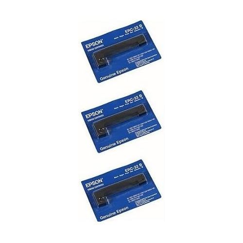 엡손 Genuine Epson 3-Pack Black Ribbon Cartridge For: M-180, M-181, M-183, M-185 ERC-22B (E65103)