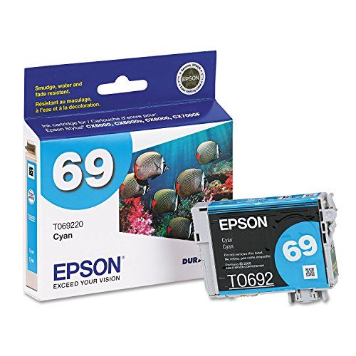 엡손 Epson T069220 OEM Ink - (69) DURABrite Ultra Cyan Ink (380 Yield) OEM