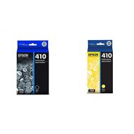 Epson 410 Ink Cartridge, Black & T410420 Claria Premium Yellow Ink