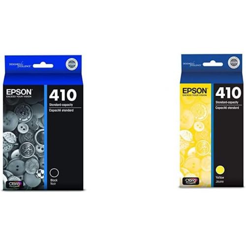 엡손 Epson 410 Ink Cartridge, Black & T410420 Claria Premium Yellow Ink