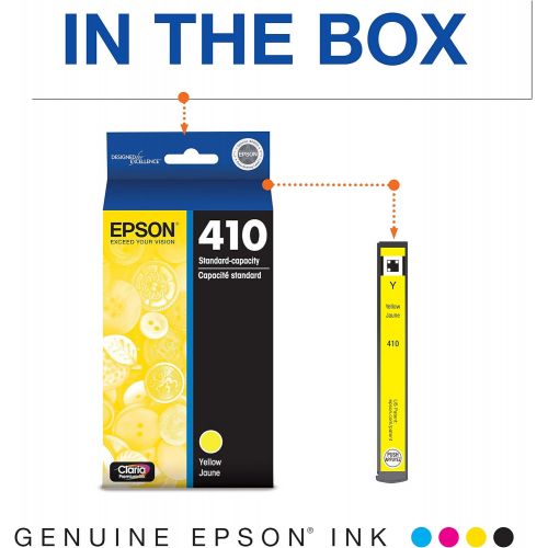 엡손 Epson 410 Ink Cartridge, Black & T410420 Claria Premium Yellow Ink