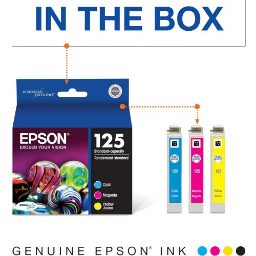 엡손 Epson T125520 DURABrite Ultra Color Combo Pack Standard Capacity Cartridge Ink