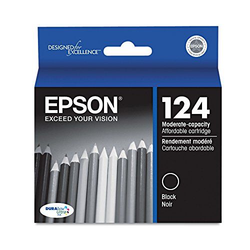 엡손 Epson DURABrite 124 Moderate Capacity Ink Cartridge - Black - Inkjet - 170 Page - 1 Each