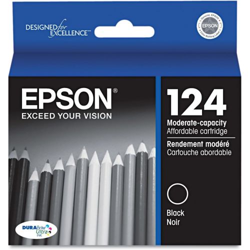 엡손 Epson DURABrite 124 Moderate Capacity Ink Cartridge - Black - Inkjet - 170 Page - 1 Each