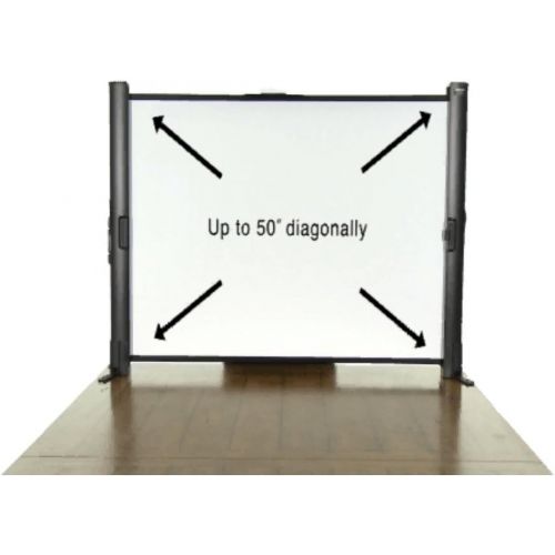 엡손 Epson ES1000 Ultra Portable Tabletop Projection Screen (V12H002S4Y),Black Case