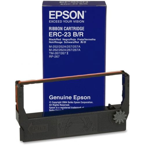 엡손 Genuine Epson (ERC-23BR) Black/Red Ribbon Cartridge - 3-Pack - For TM267, M280, M252, M267, M262, M267