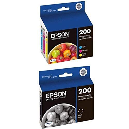 엡손 Epson T200520 DURABrite Ultra Color Combo Pack Standard Capacity Cartridge Ink and Epson T200120 DURABrite Ultra Black Standard Capacity Cartridge Ink Bundle