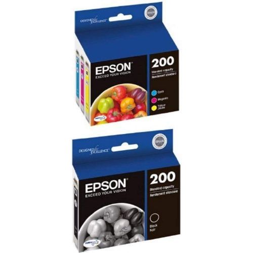 엡손 Epson T200520 DURABrite Ultra Color Combo Pack Standard Capacity Cartridge Ink and Epson T200120 DURABrite Ultra Black Standard Capacity Cartridge Ink Bundle