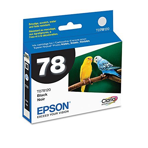 엡손 Epson T078120 OEM Ink - (78) Stylus Photo R260/R280/R380/RX580/RX595/RX680 Artisan 50 Claria Hi-Definition Black Ink (330 Yield) OEM