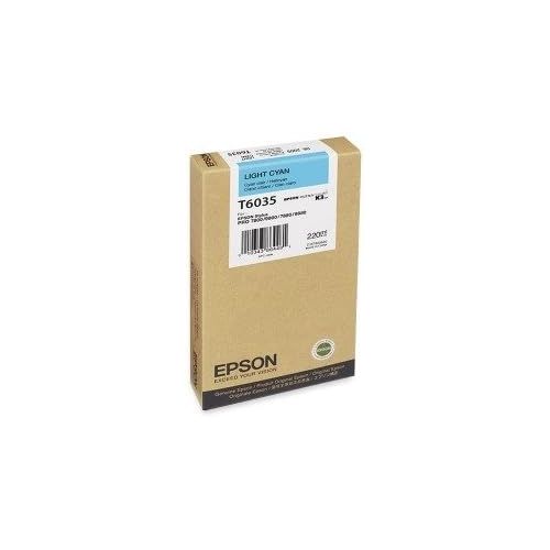 엡손 Epson Ink, T603500, Light Cyan UltraChrome K3, 220 ml [Non - Retail Packaged]