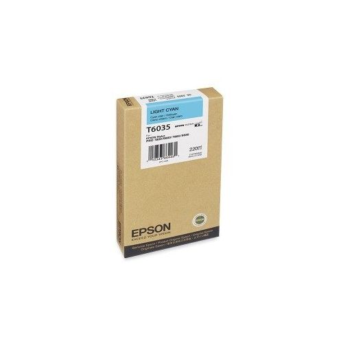 엡손 Epson Ink, T603500, Light Cyan UltraChrome K3, 220 ml [Non - Retail Packaged]