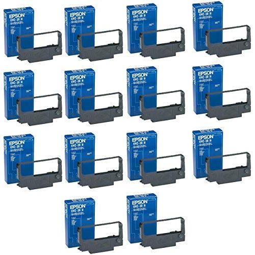 엡손 Epson ERC-38B Ribbon Cartridge Black - 14 Pack in Retail Packing