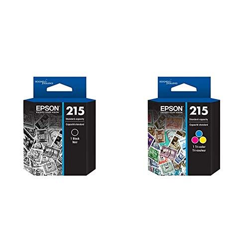 엡손 Epson T215 Standard-Capacity Black Ink Cartridge & Standard-Capacity Tri-Color Ink Cartridge