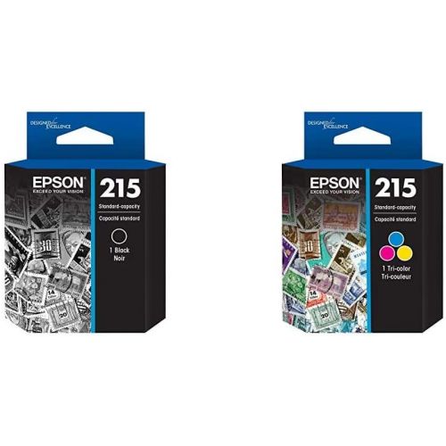 엡손 Epson T215 Standard-Capacity Black Ink Cartridge & Standard-Capacity Tri-Color Ink Cartridge