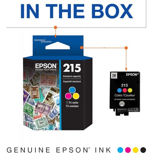 엡손 Epson T215 Standard-Capacity Black Ink Cartridge & Standard-Capacity Tri-Color Ink Cartridge