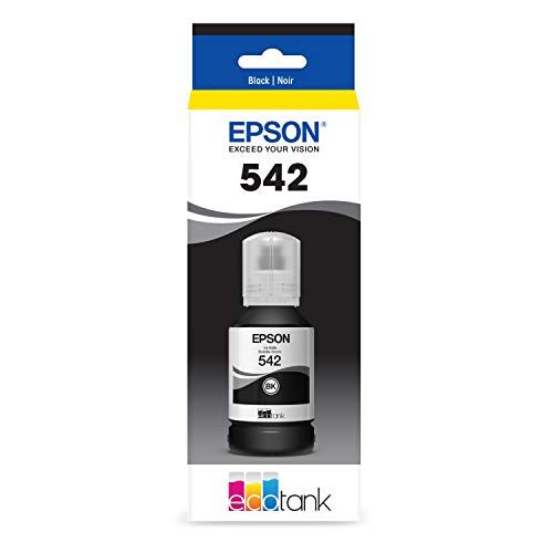 엡손 Epson T542 EcoTank Ink Ultra-high Capacity Bottle Black (T542120-S) for select Epson EcoTank Printers