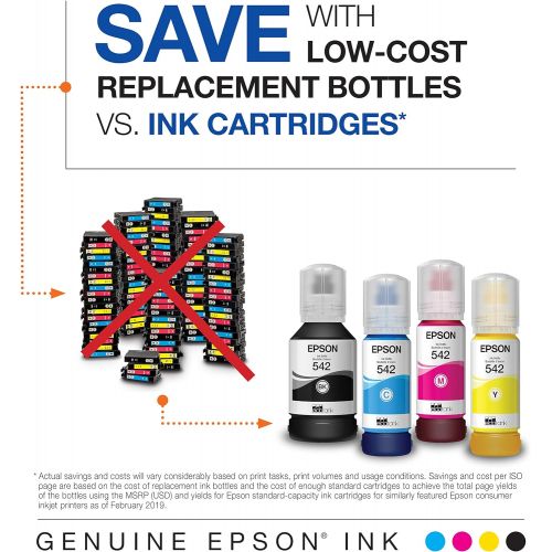 엡손 Epson T542 EcoTank Ink Ultra-high Capacity Bottle Black (T542120-S) for select Epson EcoTank Printers