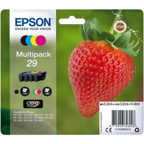 엡손 Epson Multipack 4-col.29 Home Ink Blck/y/cy/mg standa