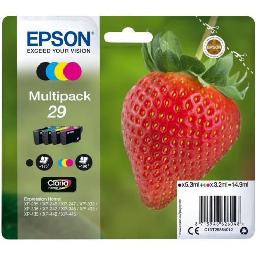 엡손 Epson Multipack 4-col.29 Home Ink Blck/y/cy/mg standa