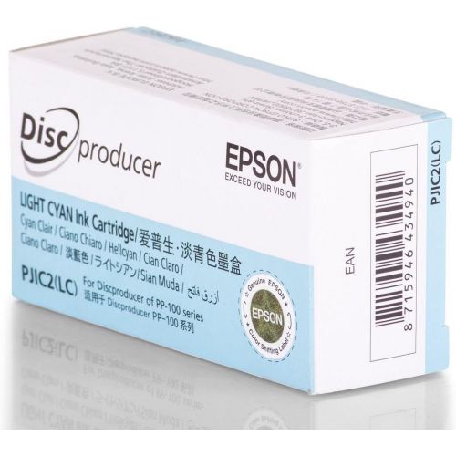 엡손 Epson C13S020448/ PJIC2(LC) Light Cyan OEM Genuine Inkjet/Ink Cartridge for Epson Discproducer Disc Publisher (PP-100) - Retail