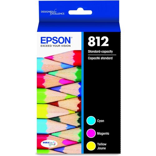 엡손 Epson T812 DURABrite Ultra Ink Standard Capacity Color Combo Pack (T812520-S) for Select Epson Workforce Pro Printers