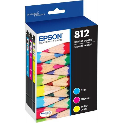 엡손 Epson T812 DURABrite Ultra Ink Standard Capacity Color Combo Pack (T812520-S) for Select Epson Workforce Pro Printers