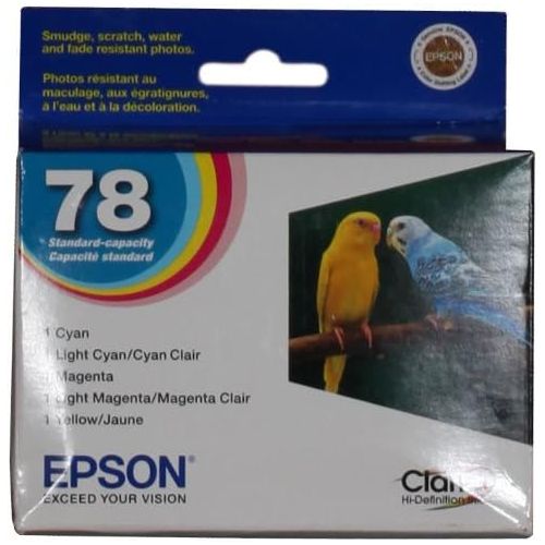 엡손 Epson T078 Claria Hi-Definition Ink Standard Capacity 5 Color Cartridge Combo Pack (T078920) for select Epson Artisan Photo Printers