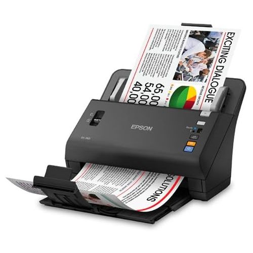 엡손 Epson WorkForce DS-760 Hi Speed, Sheet-Fed Color Document Scanner, 80 page Auto Document Feeder (ADF) & Duplex (B11B222202)