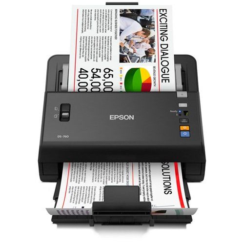 엡손 Epson WorkForce DS-760 Hi Speed, Sheet-Fed Color Document Scanner, 80 page Auto Document Feeder (ADF) & Duplex (B11B222202)