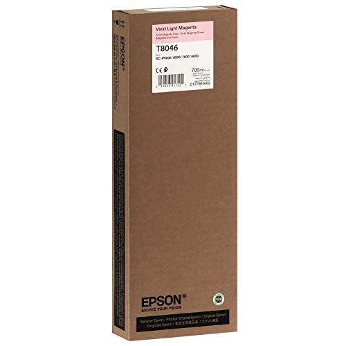 엡손 Epson UltraChrome HD Vivid Light Magenta 700mL Ink Cartridge for SureColor SC P6000/8000/7000/9000 Series Printers
